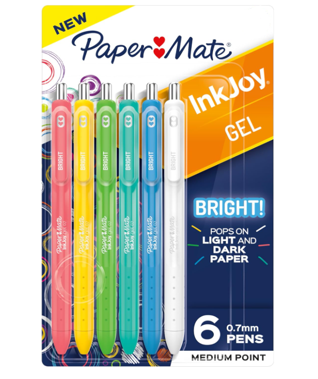 ESFERO PAPER MATE GEL BRILLANTES PQT X 6